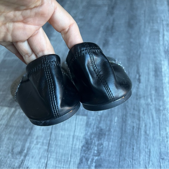 Zara Flats Pointy Toe Silver Black Size 41 - Picture 3 of 9